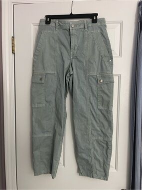 Anthropologie Sage Green Cargo Pants with Utility Pockets